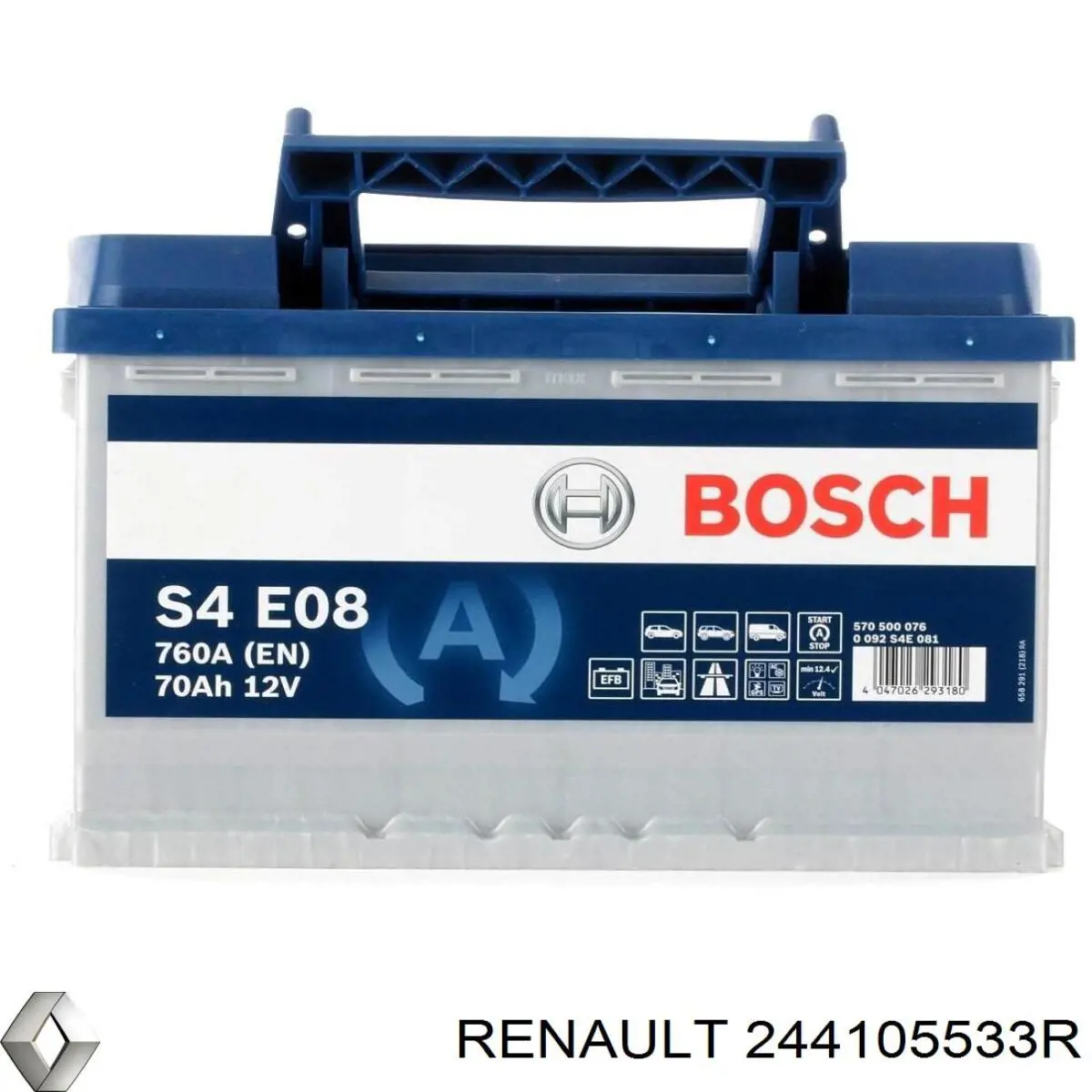 Comprar 244105533R Renault (RVI) Batería de coche