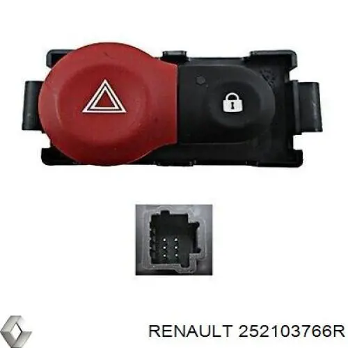 Comprar 252103766R Renault (RVI) Boton de luz de emergencía
