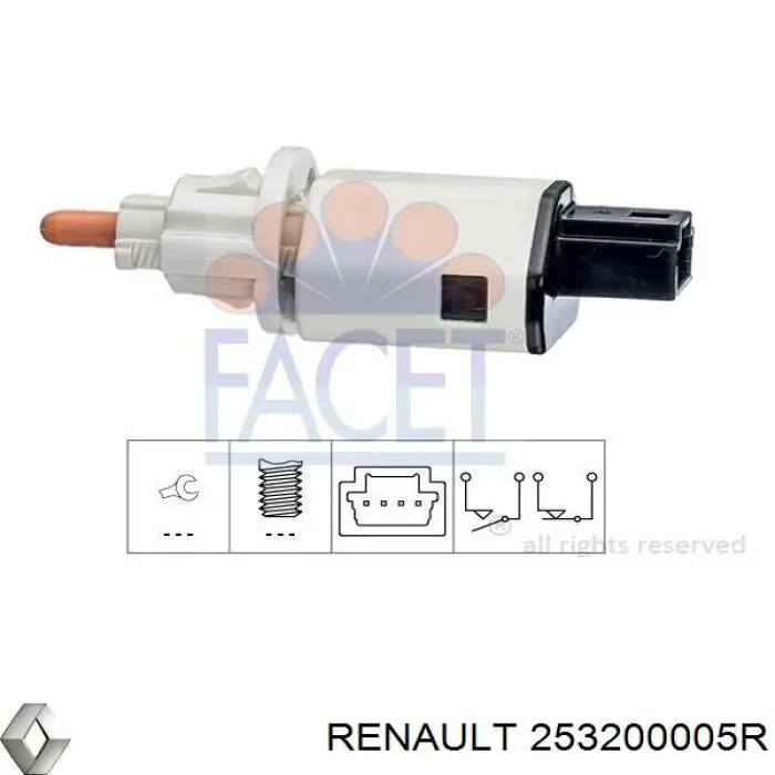 253200005R Renault (RVI) interruptor luz de freno