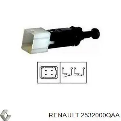 Comprar 2532000QAA Renault (RVI) Interruptor de luz de freno