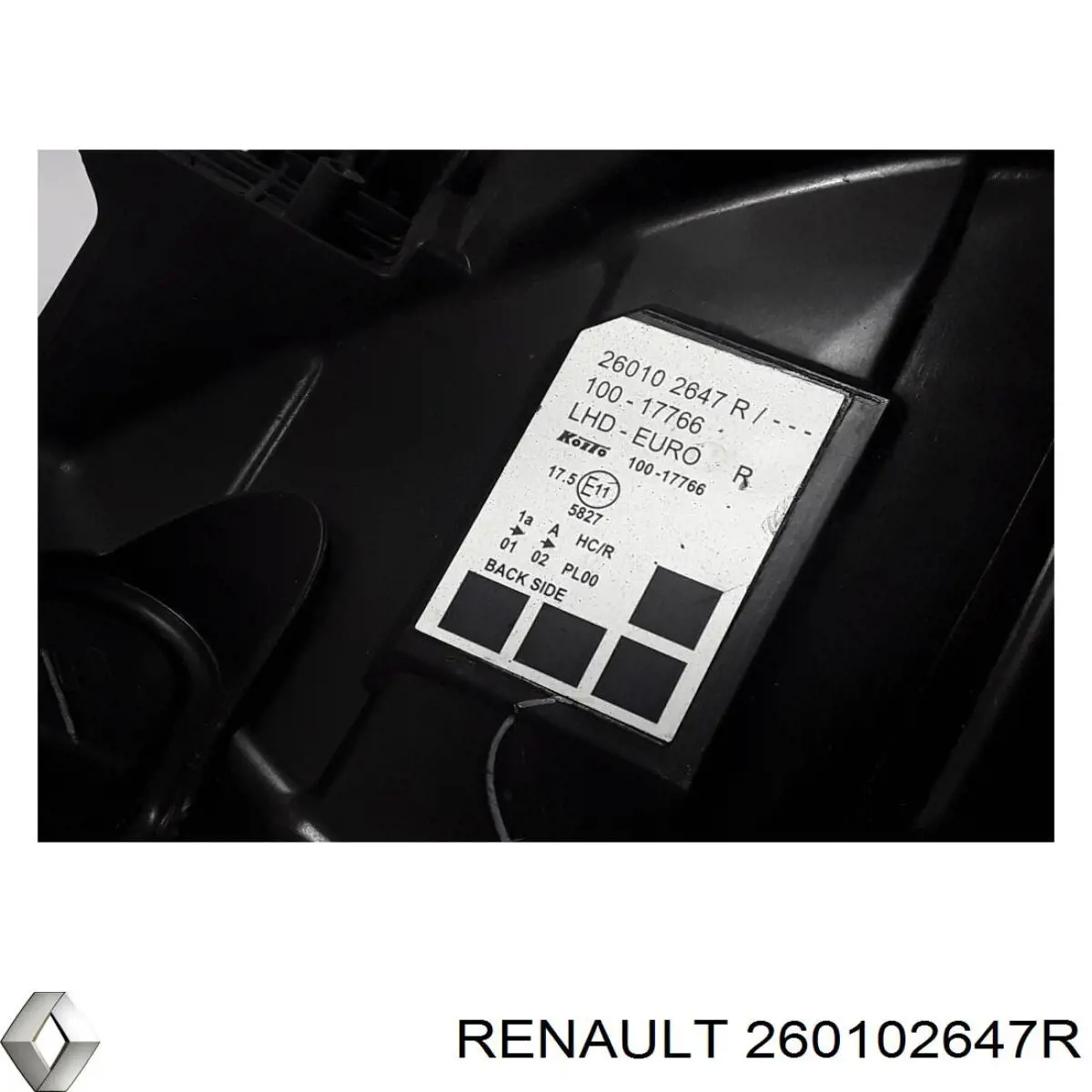Comprar 260102647R Renault (RVI) Faro derecho
