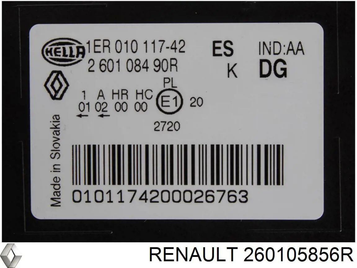 Faro derecho Renault (RVI) 260105856R precio, desde 212,29 EUR