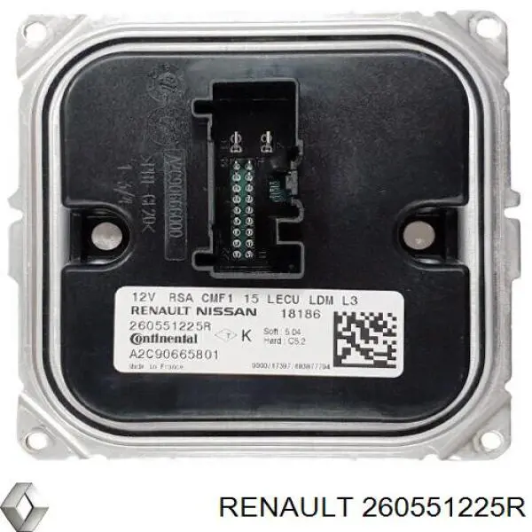 Módulo de control de luces de faros (ECU) 260555097R Nissan/Infiniti