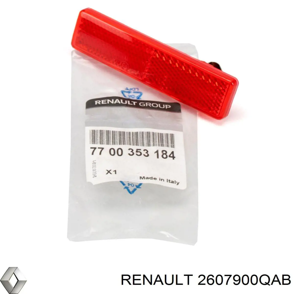 Reflector de parachoques trasero Renault (RVI) 2607900QAB precio, desde 14,89 EUR