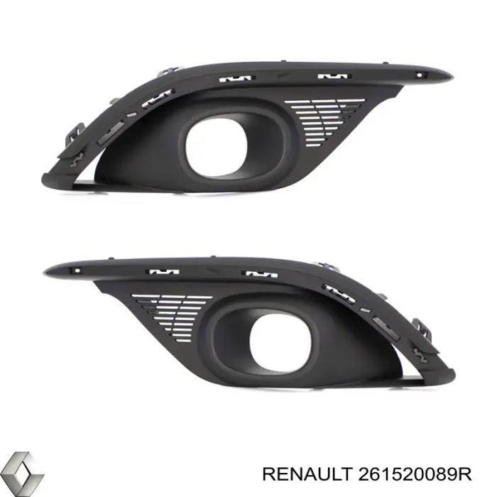 261520089R Renault (RVI) Rejilla derecha del parachoques delantero