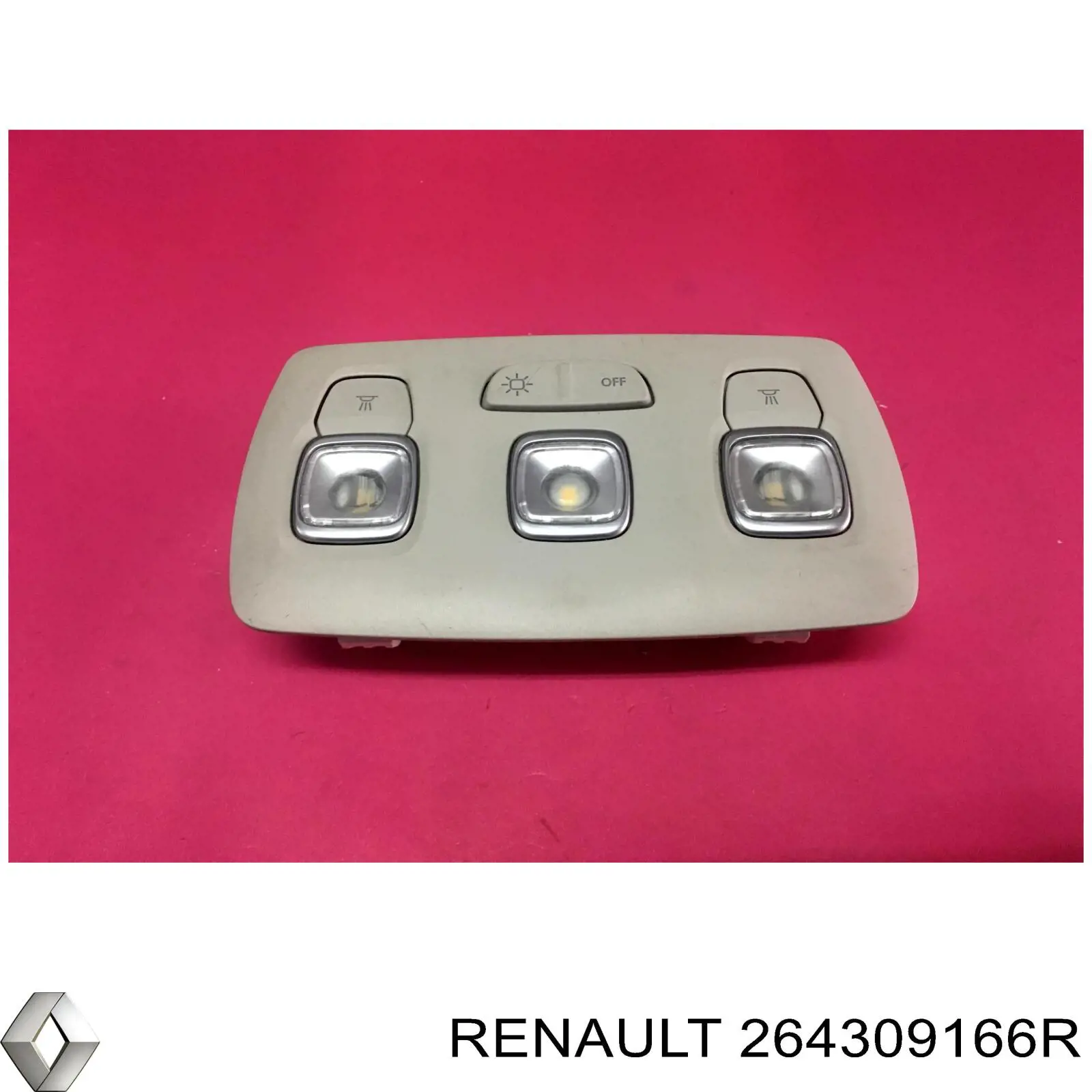 264309166R Renault (RVI) Luz de cabina trasera