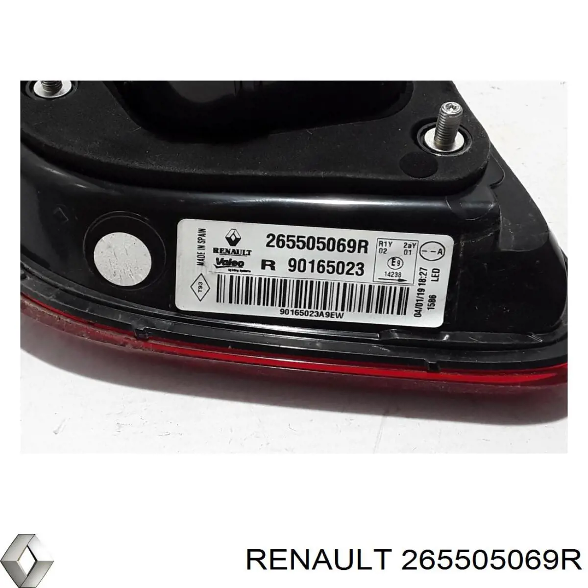 265505069R Renault (RVI) Piloto trasero interior derecho