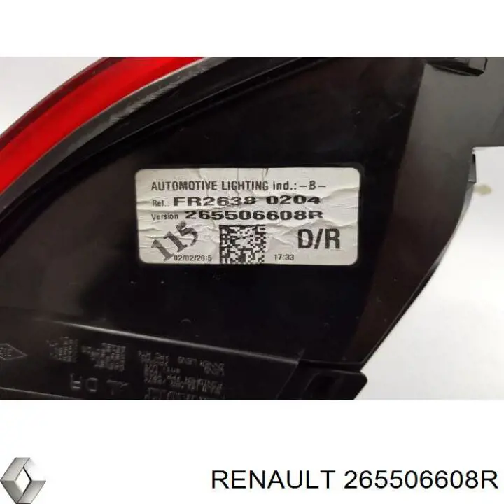 265506608R Renault (RVI) piloto posterior exterior derecho