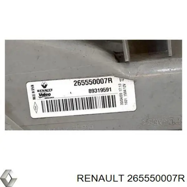 265550007R Renault (RVI) piloto trasero exterior izquierdo