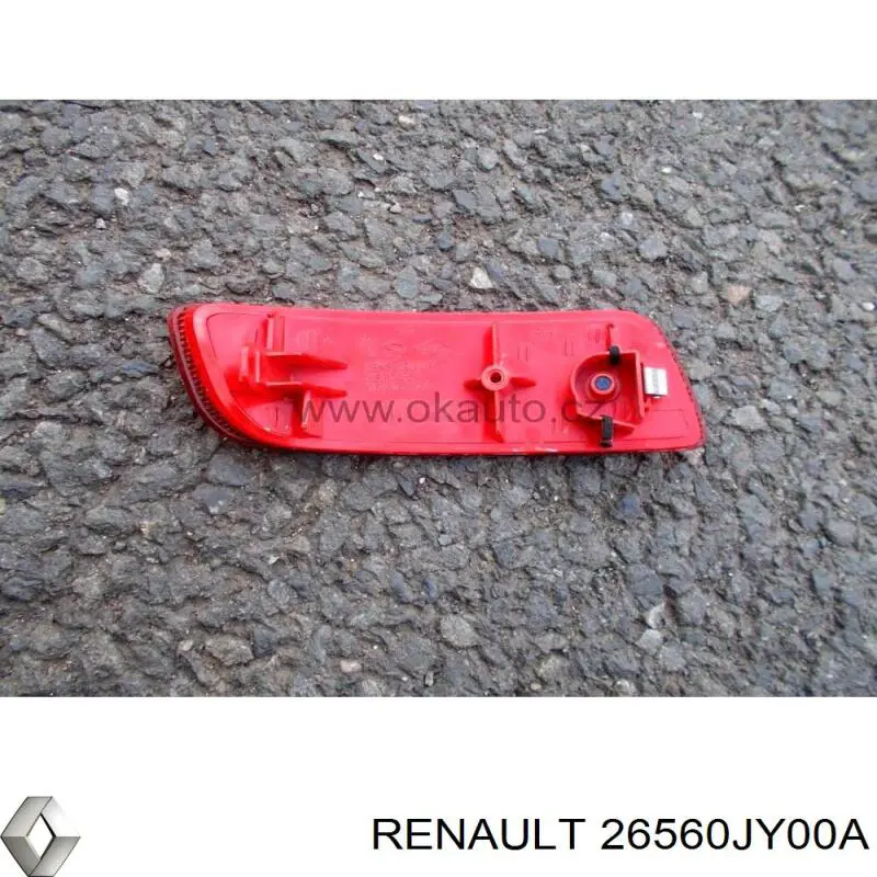 26560JY00A Renault (RVI) reflector, parachoques trasero, derecho