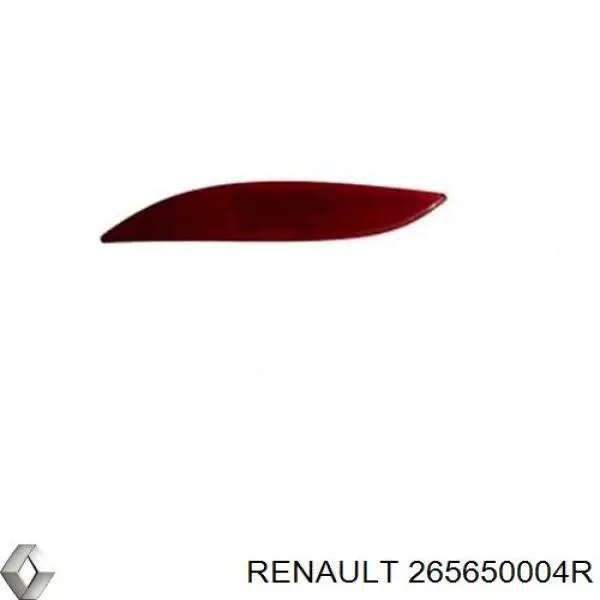 Reflector, paragolpes trasero, izquierdo para Renault Fluence (L3)