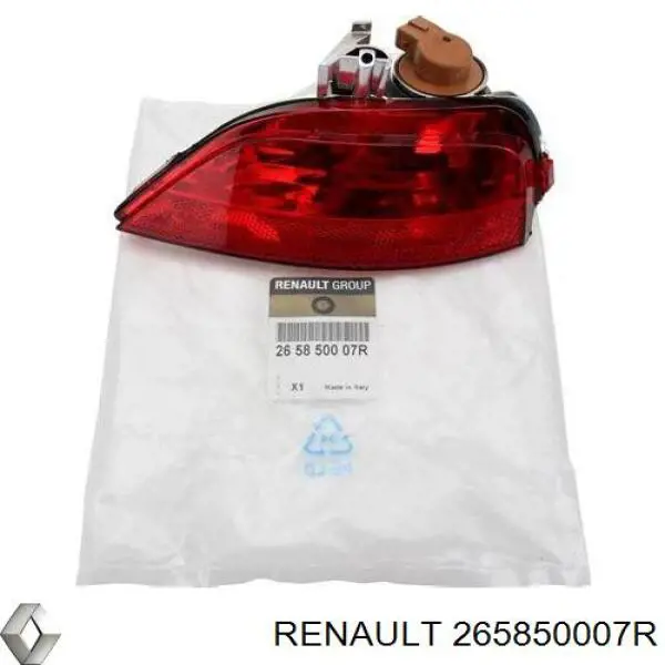 Comprar 265850007R Renault (RVI) Luz antiniebla trasera izquierda