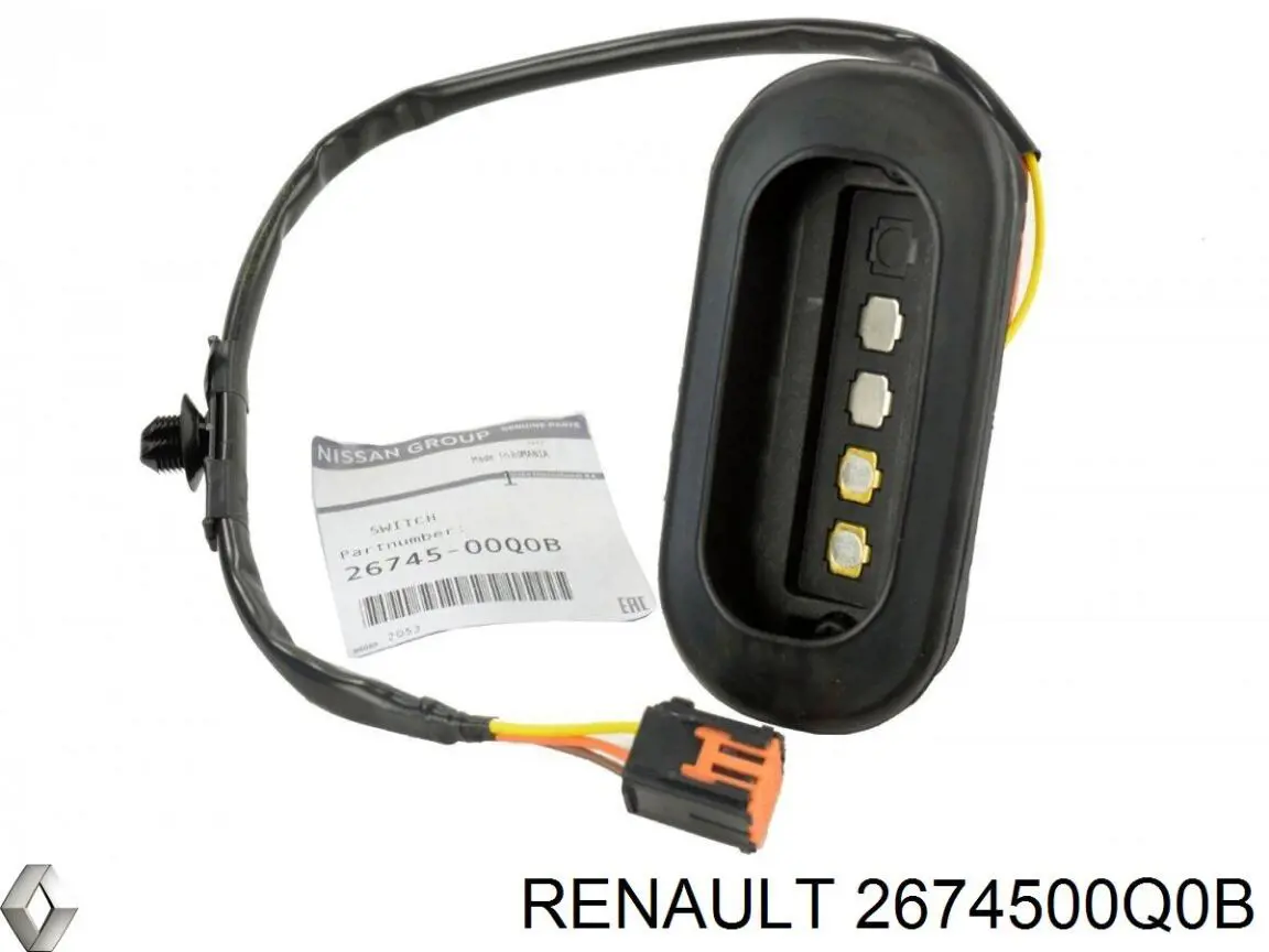 2674500Q0B Renault (RVI) sensor, interruptor de contacto eléctrico para puerta corrediza, en carrocería