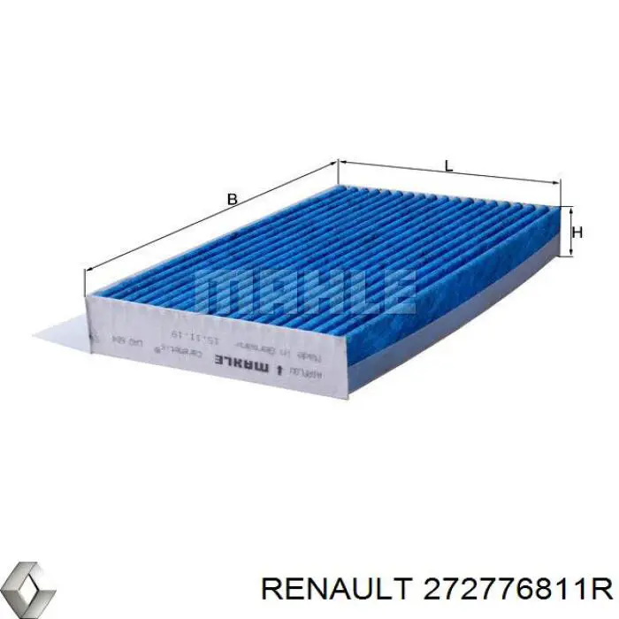 272776811R Renault (RVI) filtro de habitáculo