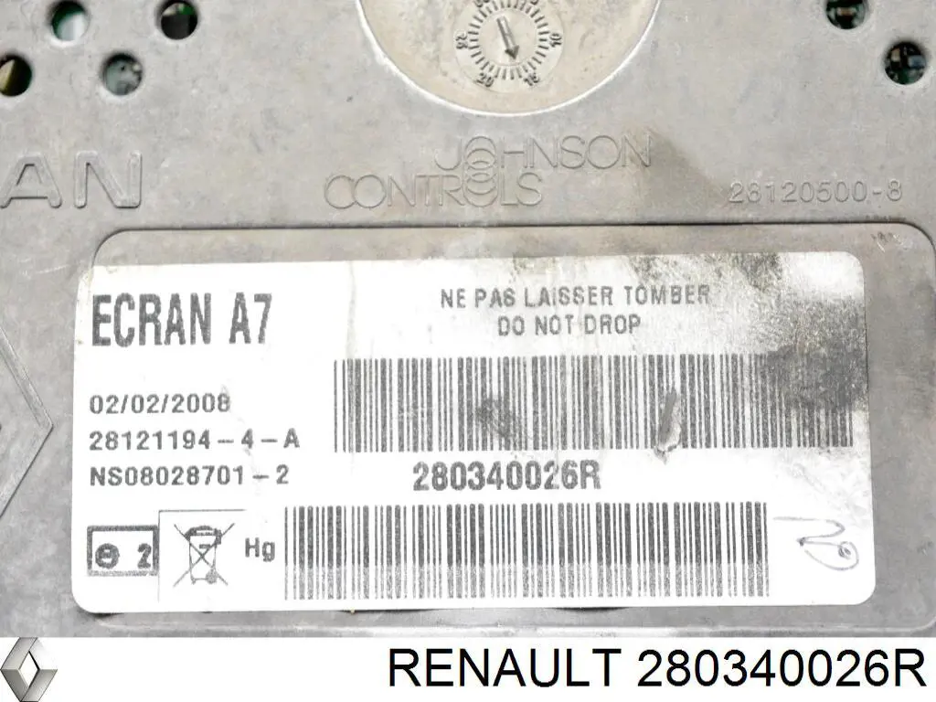 280340026R Renault (RVI) Pantalla multifuncion