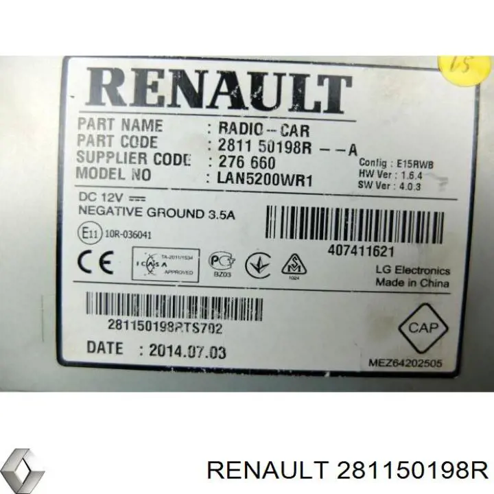 Comprar 281150198R Renault (RVI) Radio