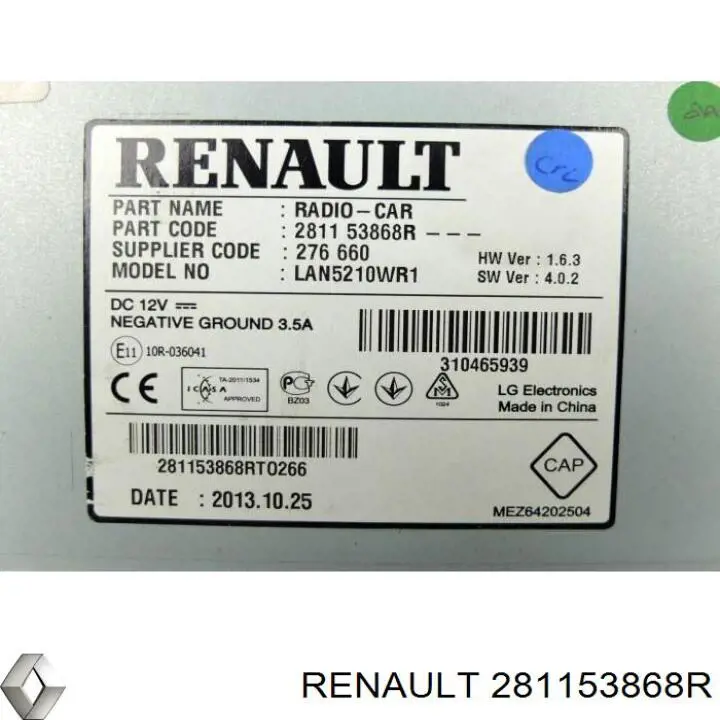 Comprar 281153868R Renault (RVI) Pantalla