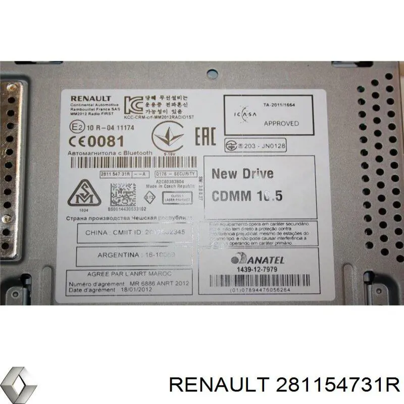 281156989R Renault (RVI) Radio AM/FM