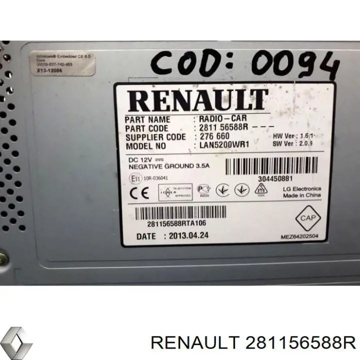 281156588R Renault (RVI)