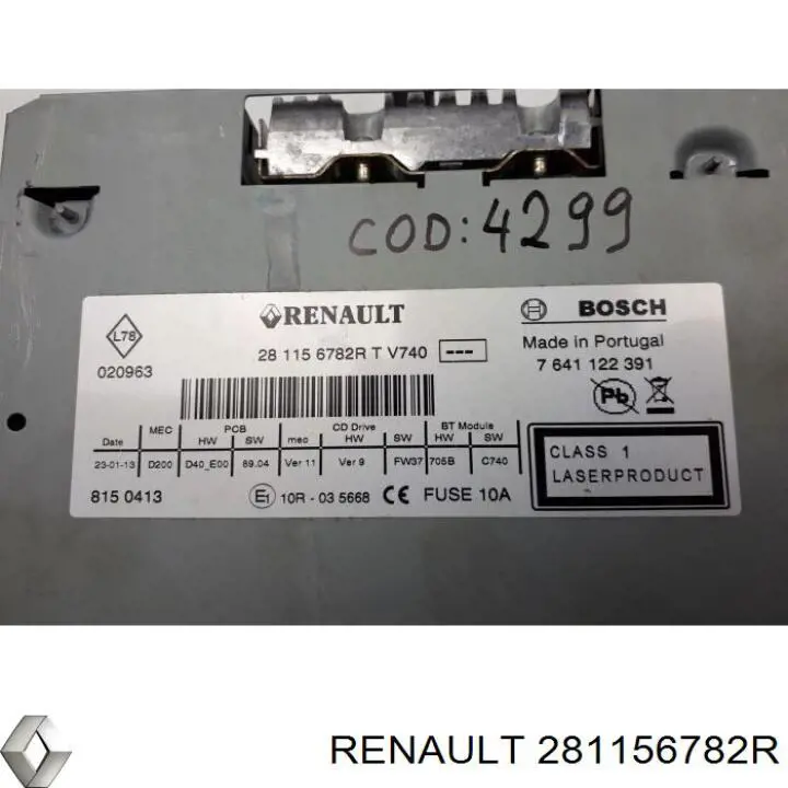 Radio AM/FM Renault (RVI) 281156782R precio, desde 103,09 EUR