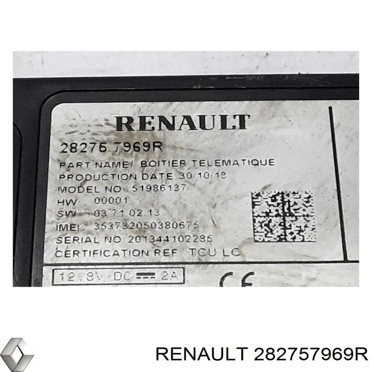 282757969R Renault (RVI) Relé de precalentamiento