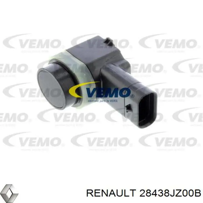 Sensor de aparcamiento trasero 28438JZ00B Renault (RVI)