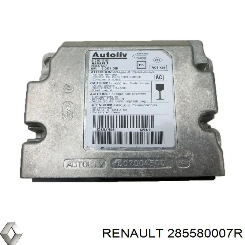 Procesador Del Modulo De Control De AIRBAG Renault Laguna 3 (KT0)