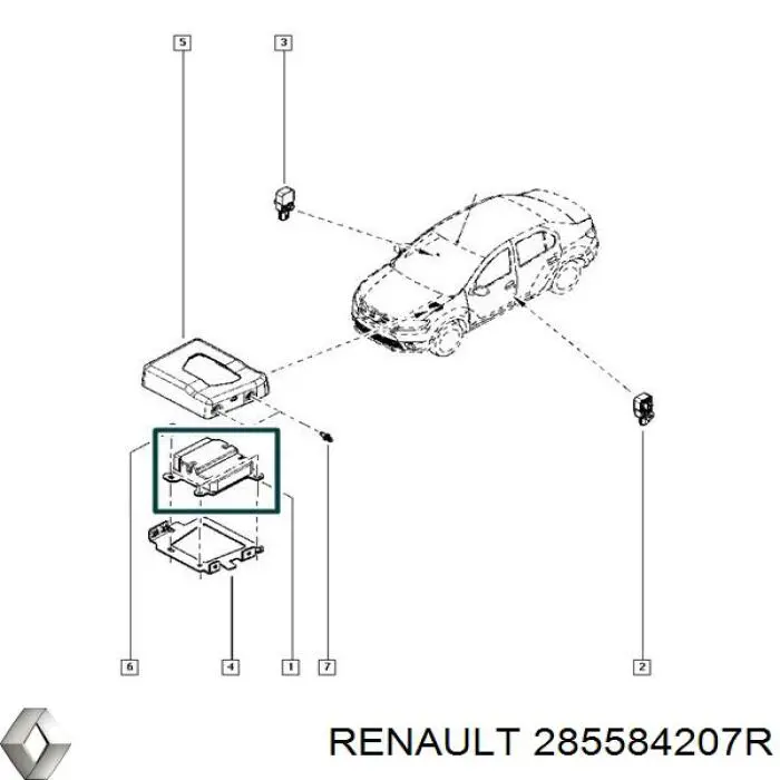 Procesador Del Modulo De Control De AIRBAG para Renault LOGAN 