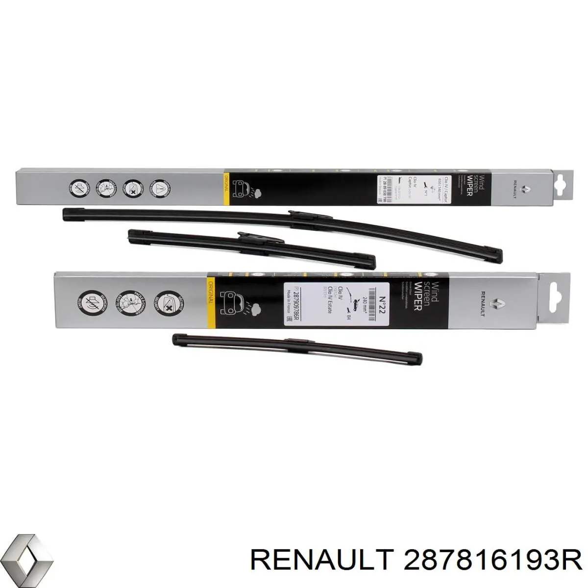 287816193R Renault (RVI) Brazo del limpiaparabrisas, luna trasera