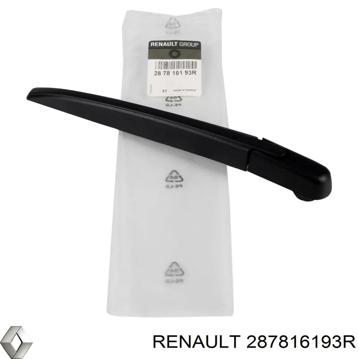 Comprar 287816193R Renault (RVI) Brazo del limpiaparabrisas, trasero