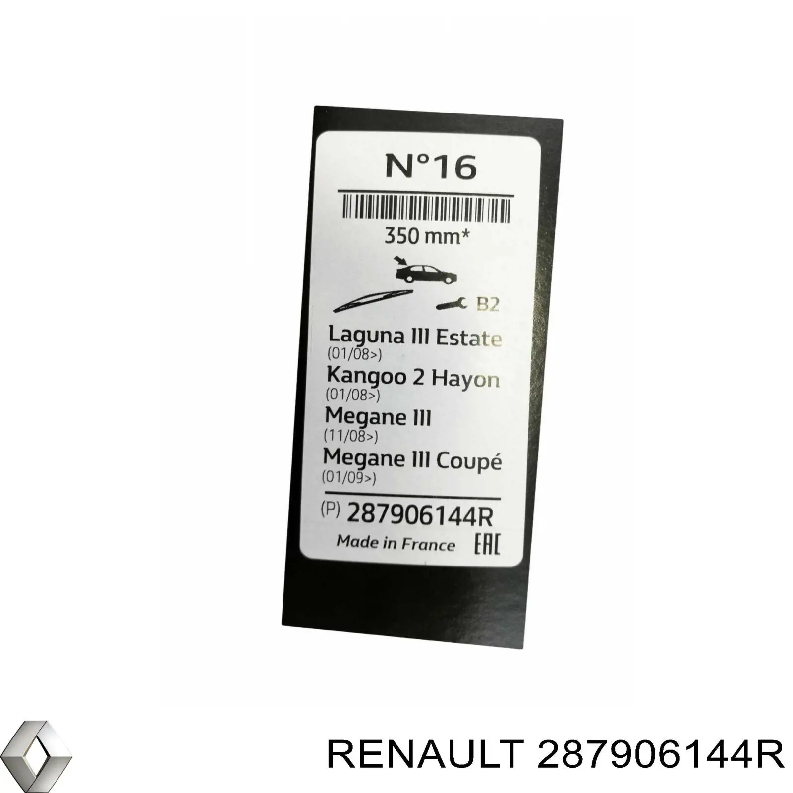 Comprar 287906144R Renault (RVI) Limpiaparabrisas traseros