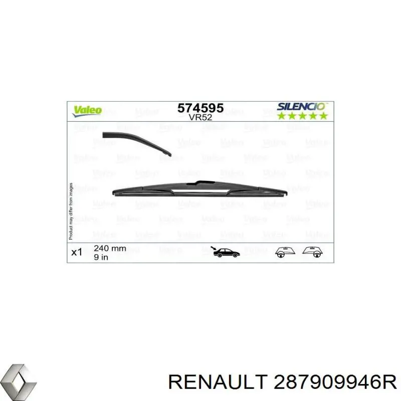 Limpiaparabrisas traseros 287909946R Renault (RVI)