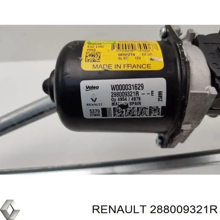 Motor limpiaparabrisas W000031629 Renault (RVI)