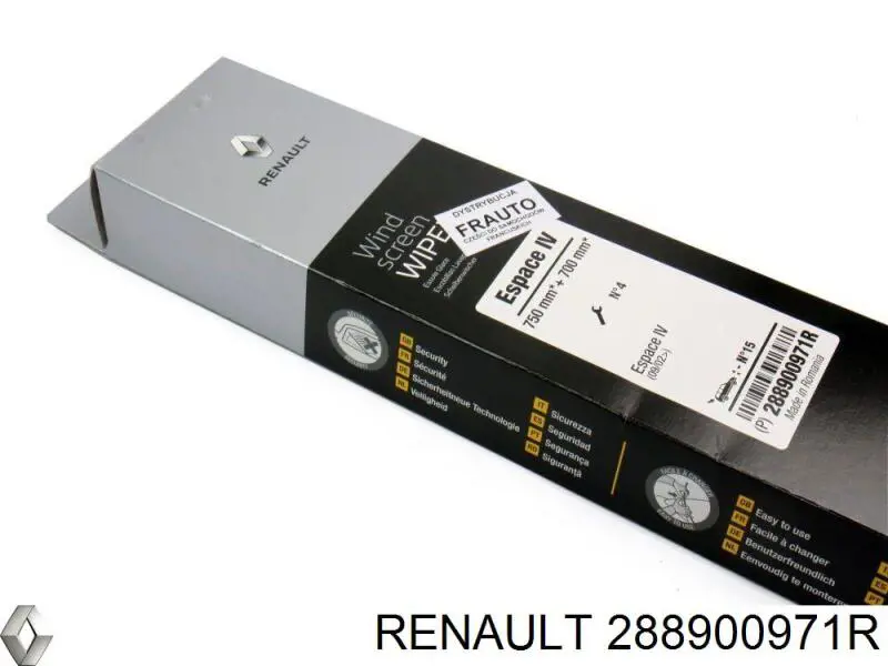 Escobilla del limpiaparabrisas del lado del conductor Renault (RVI) 288900971R precio, desde 15,28 EUR