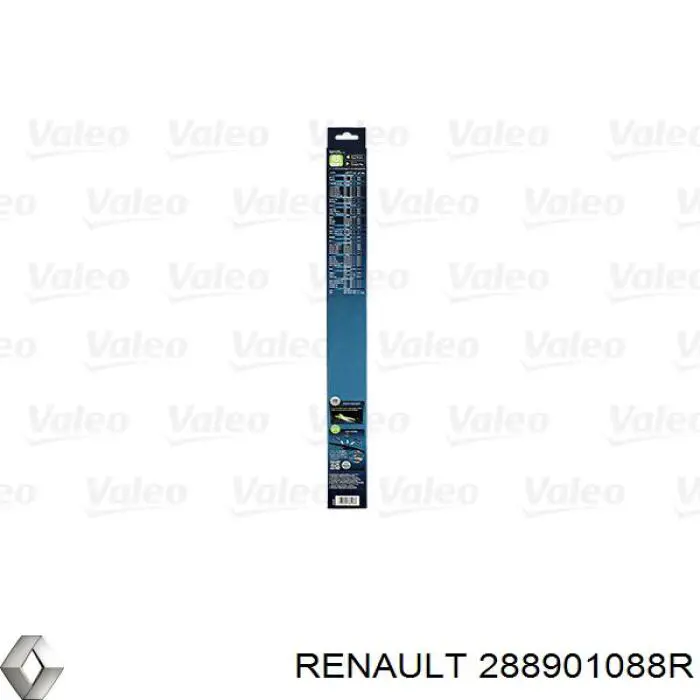Escobilla del limpiaparabrisas del lado del conductor Renault (RVI) 288901088R precio, desde 12,26 EUR