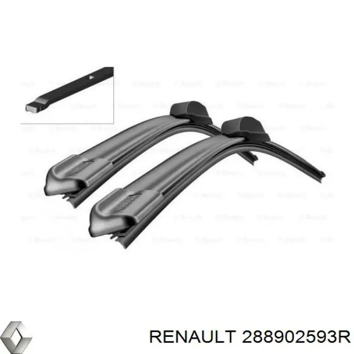 288902593R Renault (RVI) limpiaparabrisas de luna delantera conductor