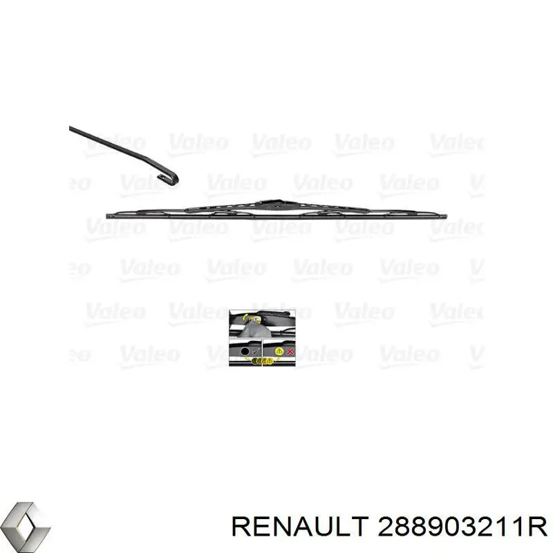 288903211R Renault (RVI) limpiaparabrisas de luna delantera copiloto