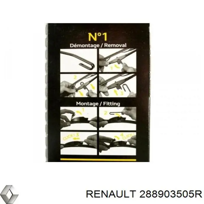 Escobillas delanteras Renault (RVI) 288903505R precio, desde 34,97 EUR