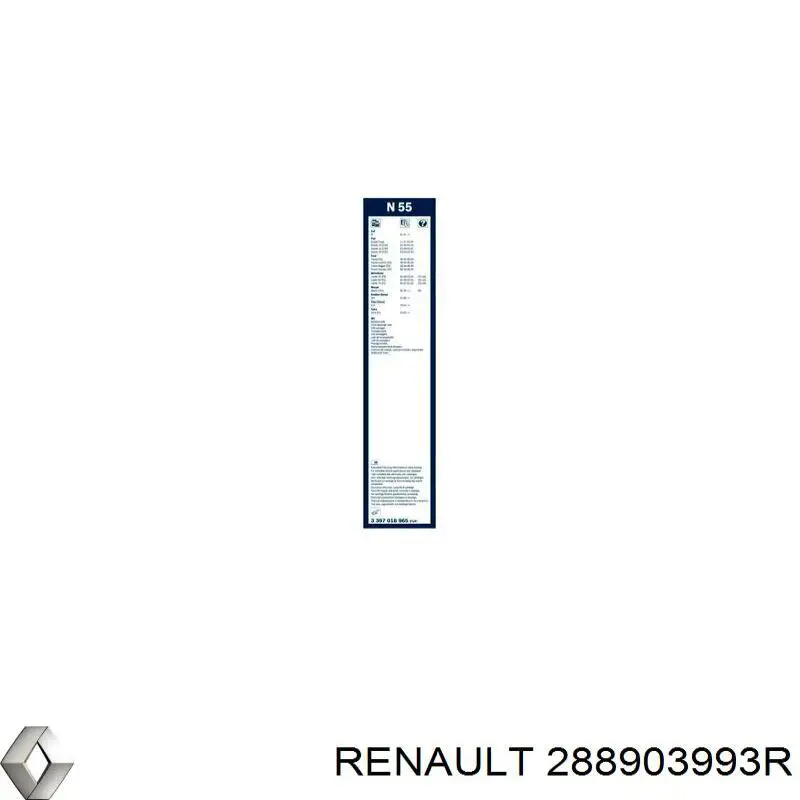 Limpiaparabrisas delantera Renault (RVI) 288903993R