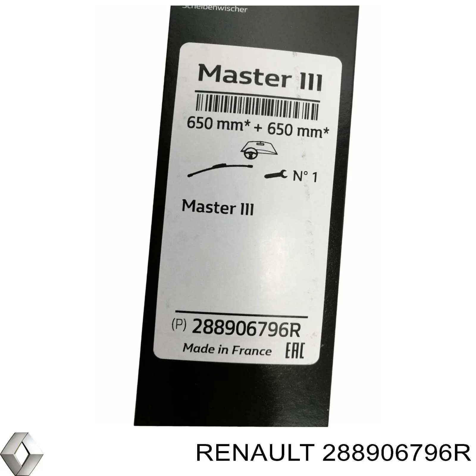 Escobilla del limpiaparabrisas del lado del conductor 288906796R Renault (RVI)