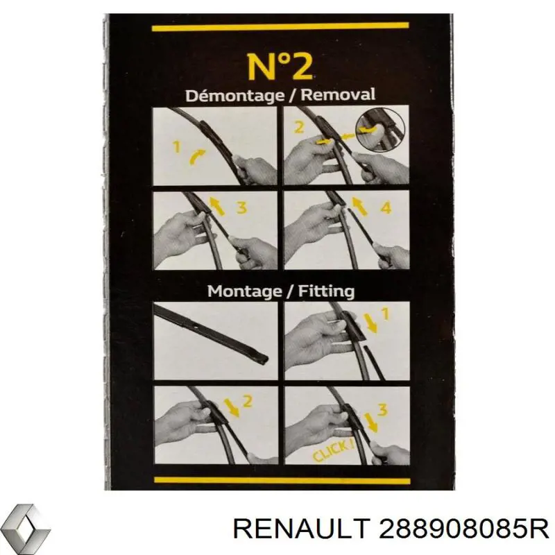 Limpiaparabrisas delanteras 288908085R Renault (RVI)