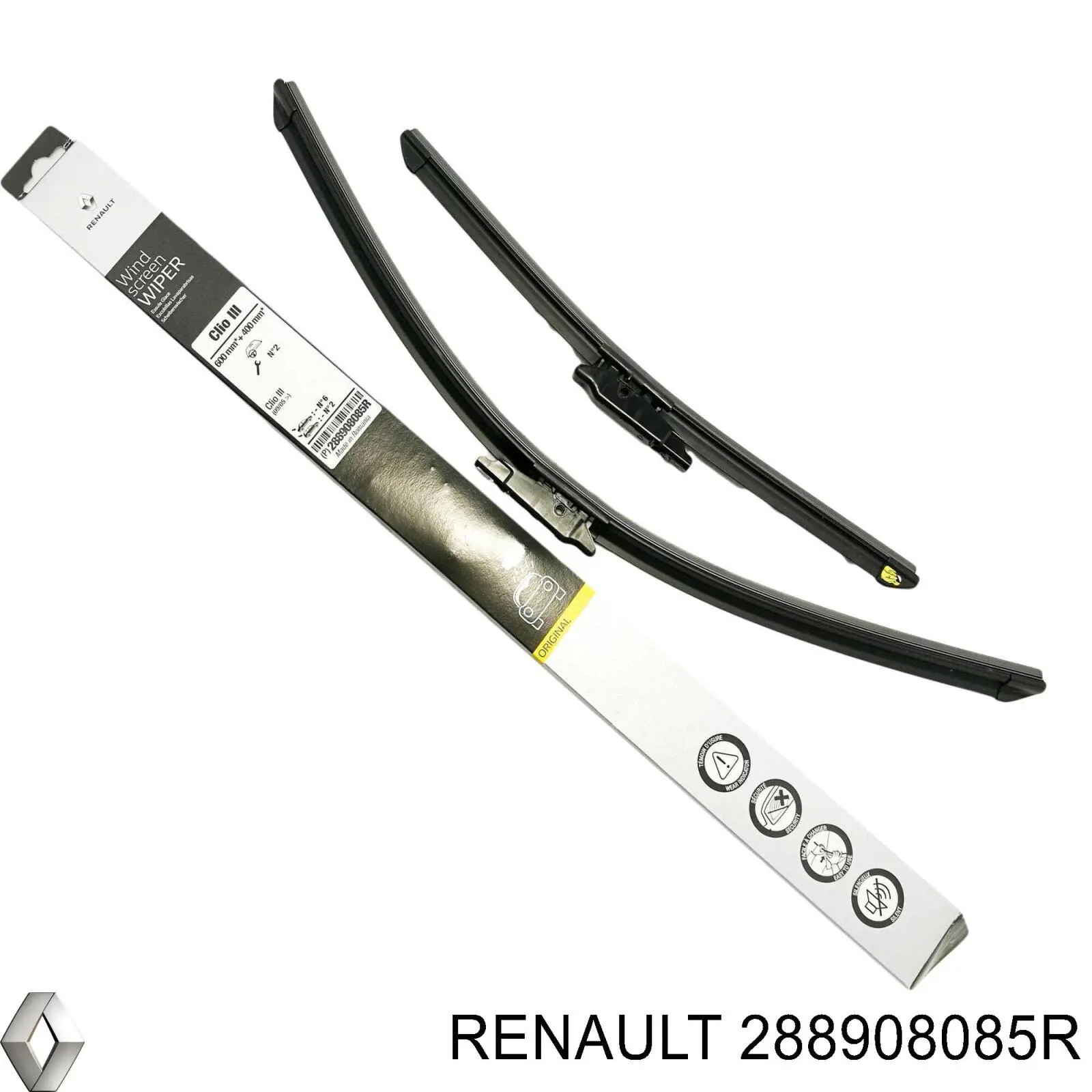 Comprar 288908085R Renault (RVI) Juego de escobillas de luna delantera, 2 piezas