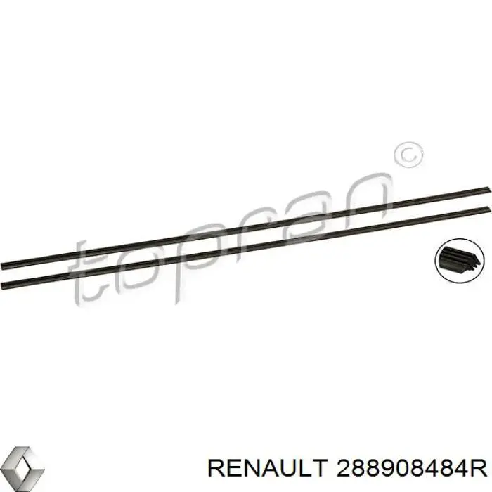 Juego de limpiaparabrisas de luna delantera, 2 piezas Renault Kangoo 2 FW0