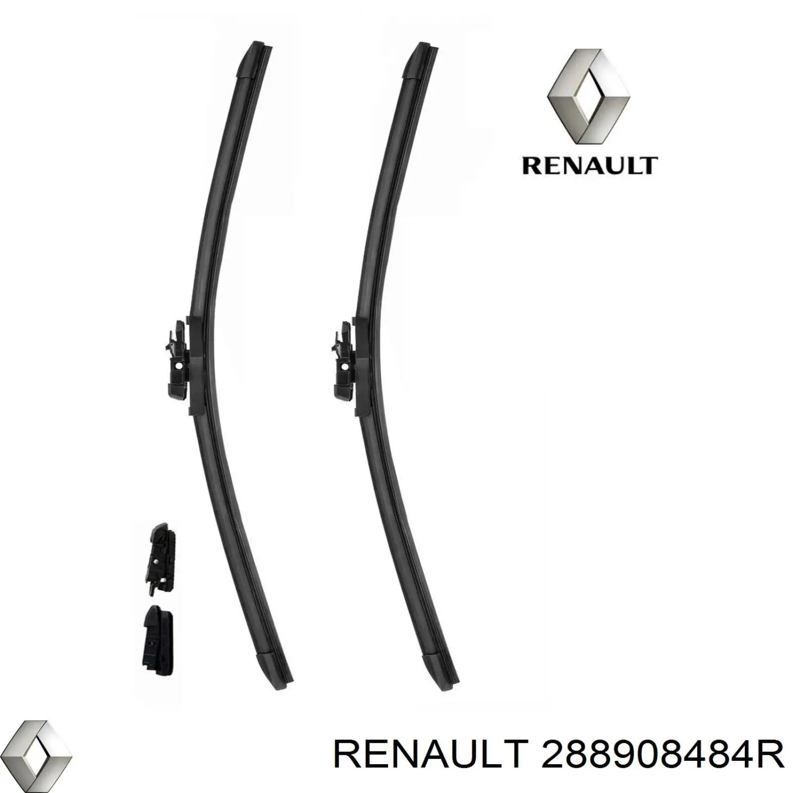 Juego de limpiaparabrisas de luna delantera, 2 piezas Renault Kangoo 2 FW0