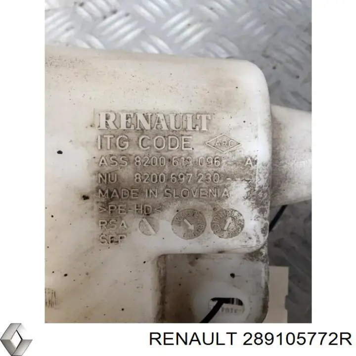 289105772R Renault (RVI) depósito del agua de lavado, lavado de parabrisas