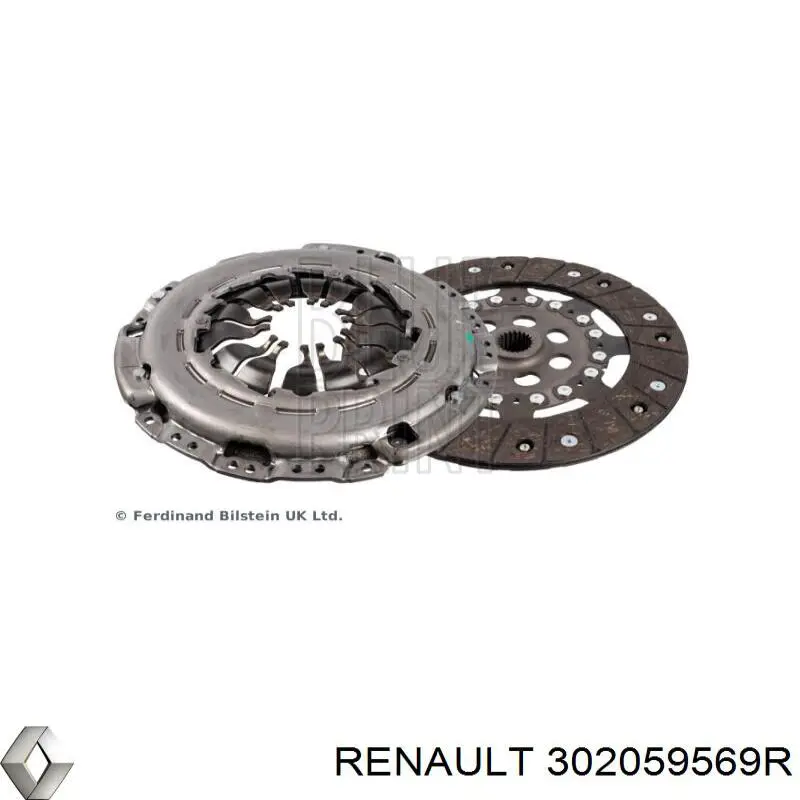 302059569R Renault (RVI) kit de embrague (3 partes)