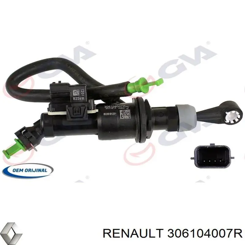 306104007R Renault (RVI) cilindro maestro de embrague