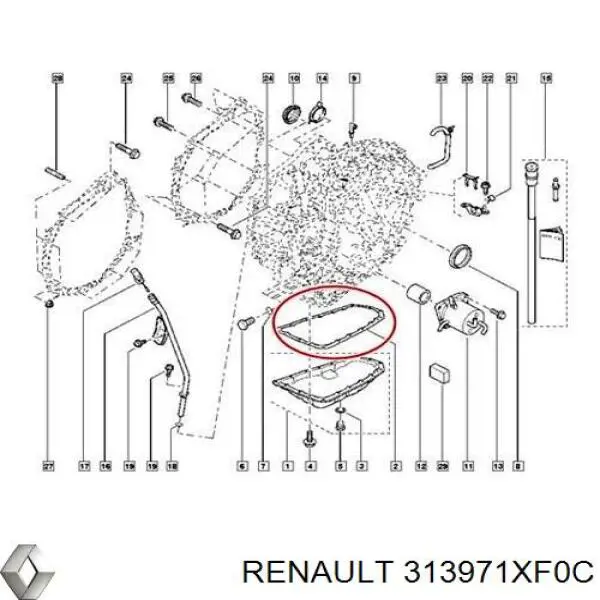 313971XF0C Renault (RVI) junta de bomba de aceite de transmision automatica