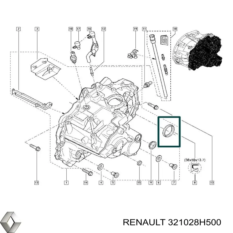 Comprar 321028H500 Renault (RVI) 