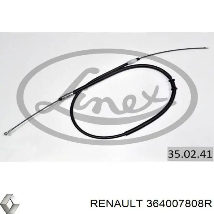 Cable de freno de mano trasero derecho/izquierdo Renault (RVI) 364007808R precio, desde 14,73 EUR